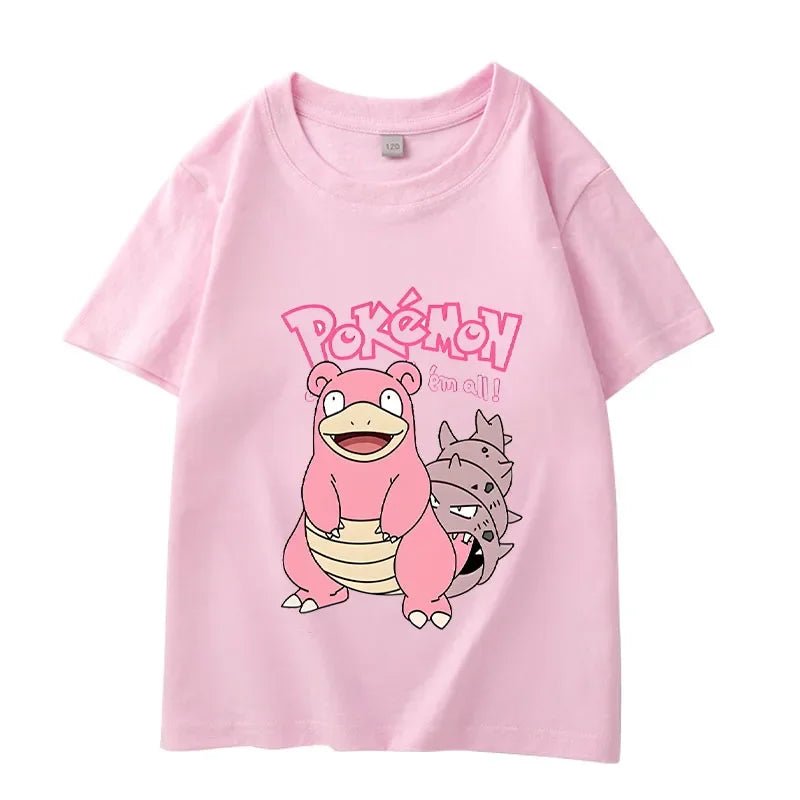 Anime Clothing Summer Short Sleeve T-shirt PPokemons Cotton Clothes Casual Tees - Maxwell shop