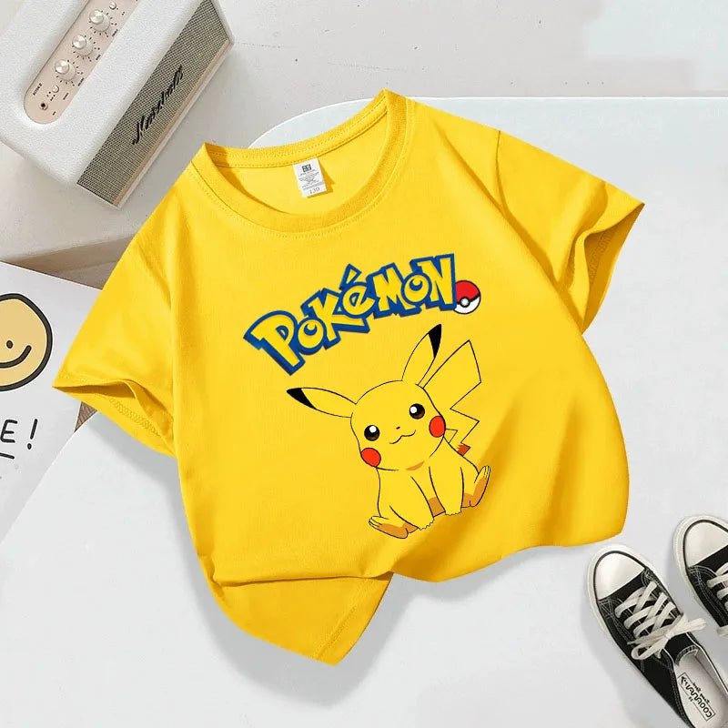 Anime Clothing Summer Short Sleeve T-shirt PPokemons Cotton Clothes Casual Tees - Maxwell shop