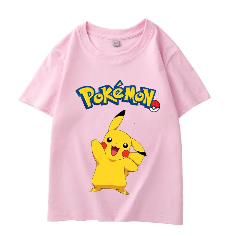 Anime Clothing Summer Short Sleeve T-shirt PPokemons Cotton Clothes Casual Tees - Maxwell shop