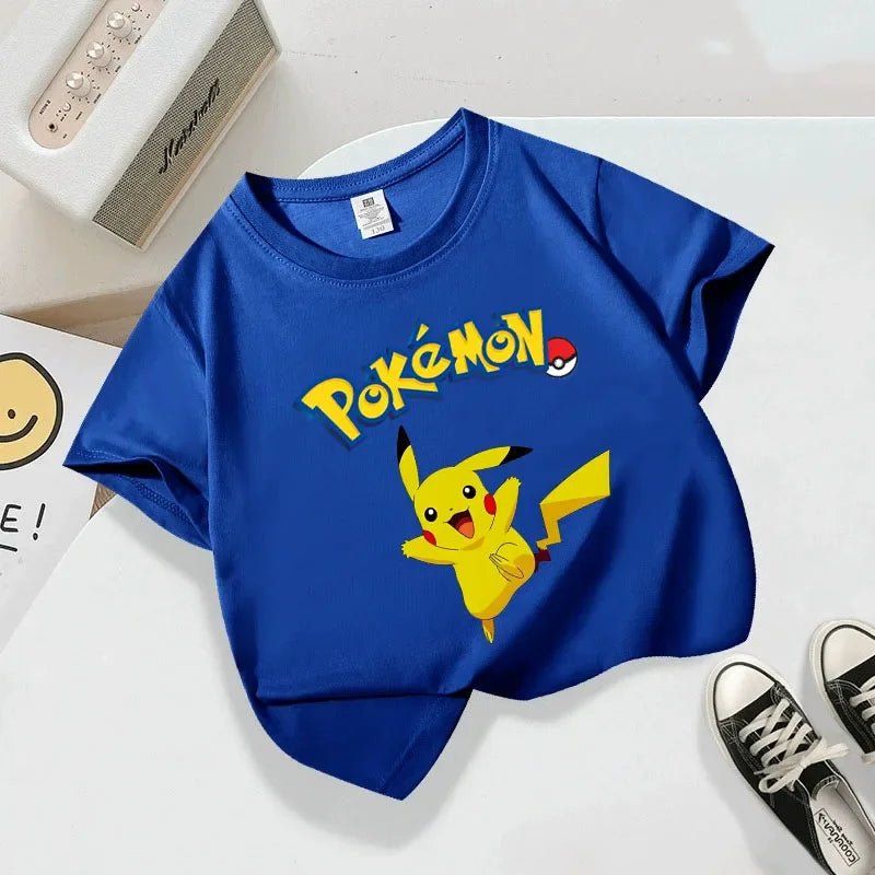 Anime Clothing Summer Short Sleeve T-shirt PPokemons Cotton Clothes Casual Tees - Maxwell shop