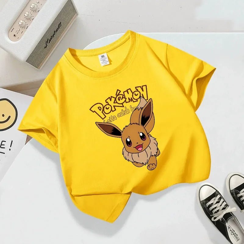 Anime Clothing Summer Short Sleeve T-shirt PPokemons Cotton Clothes Casual Tees - Maxwell shop