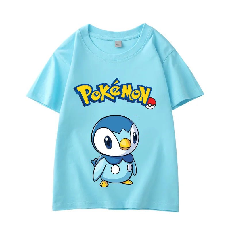 Anime Clothing Summer Short Sleeve T-shirt PPokemons Cotton Clothes Casual Tees - Maxwell shop