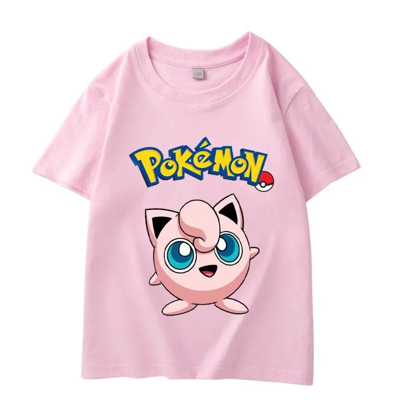 Anime Clothing Summer Short Sleeve T-shirt PPokemons Cotton Clothes Casual Tees - Maxwell shop