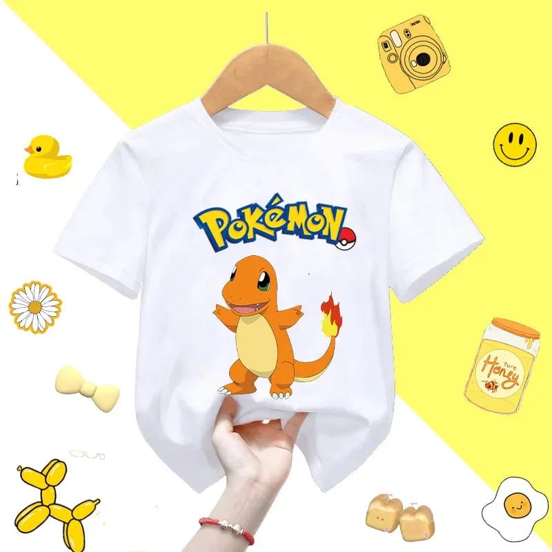 Anime Clothing Summer Short Sleeve T-shirt PPokemons Cotton Clothes Casual Tees - Maxwell shop