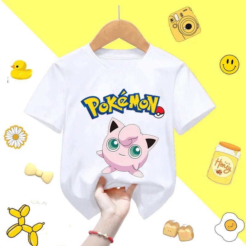 Anime Clothing Summer Short Sleeve T-shirt PPokemons Cotton Clothes Casual Tees - Maxwell shop