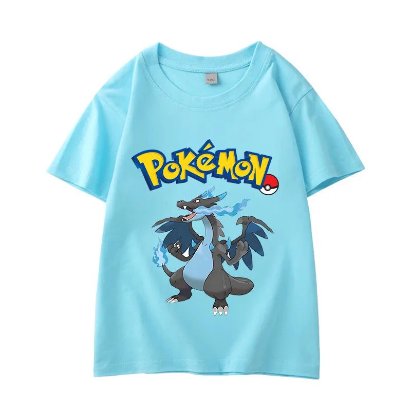Anime Clothing Summer Short Sleeve T-shirt PPokemons Cotton Clothes Casual Tees - Maxwell shop