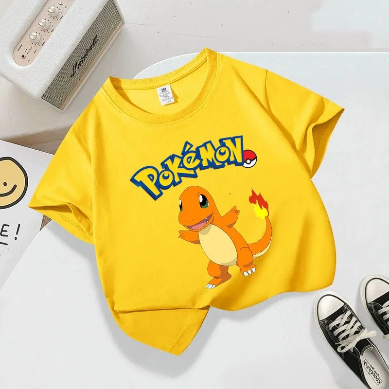 Anime Clothing Summer Short Sleeve T-shirt PPokemons Cotton Clothes Casual Tees - Maxwell shop