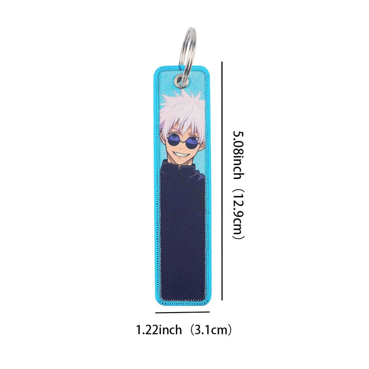 Anime Series Embroidery Key Fobs Japanese Manga Key Tags Keychain for Motorcycle - Maxwell shop