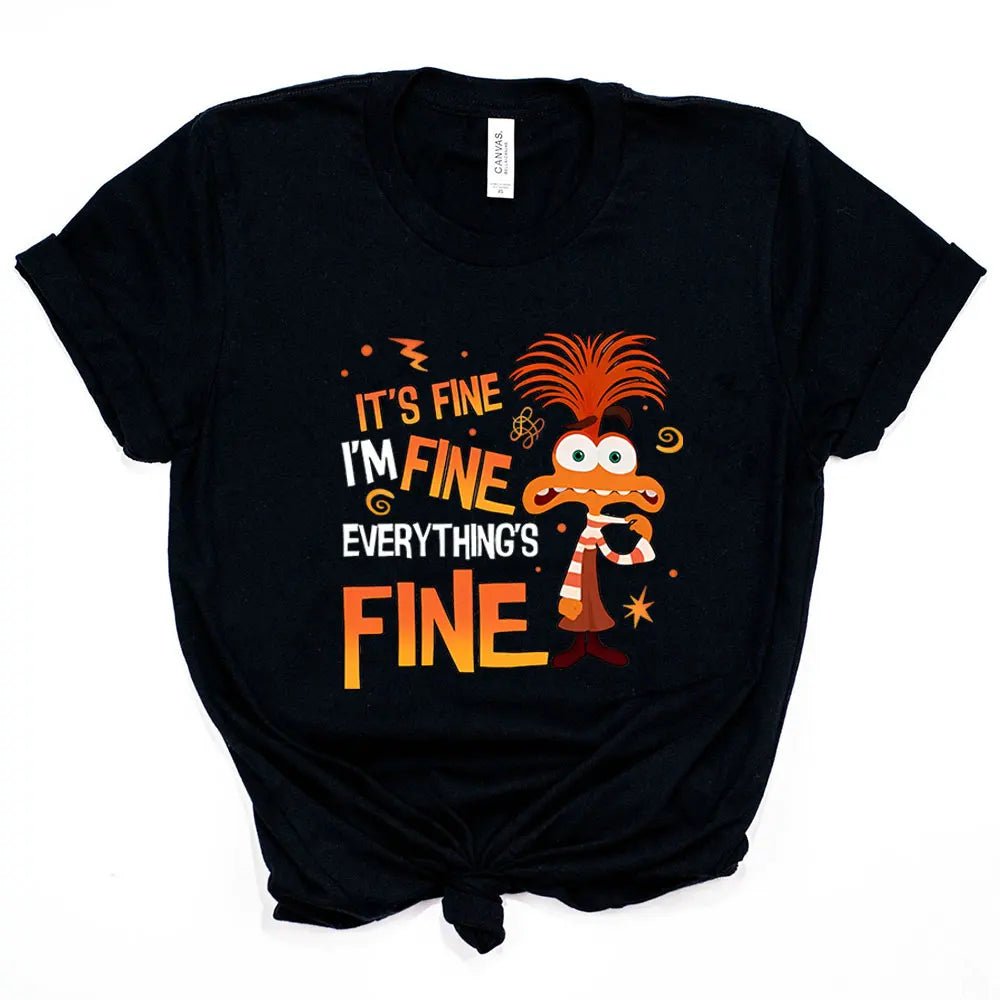 Anxiety Shirt Inside Out 2 T-Shirt Everything Is Fine Anxiety Inside Out Emotions Shirts - Maxwell shop