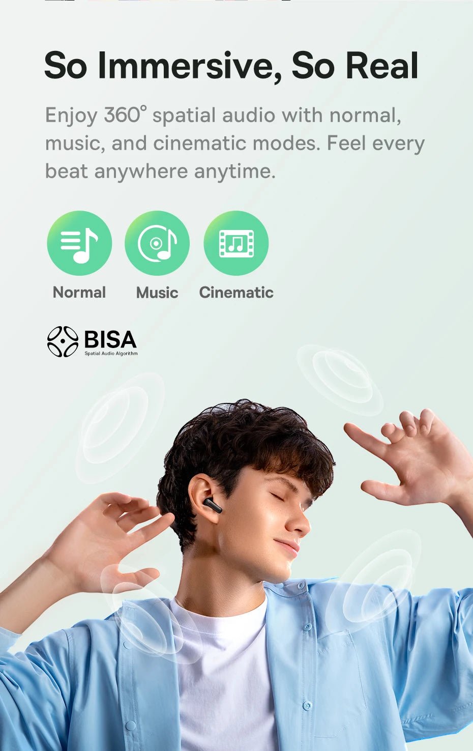 Baseus Bass EP10 NC -43dB Noise Cancelling ANC True Wireless Earbuds Bluetooth 6.0 - Maxwell shop