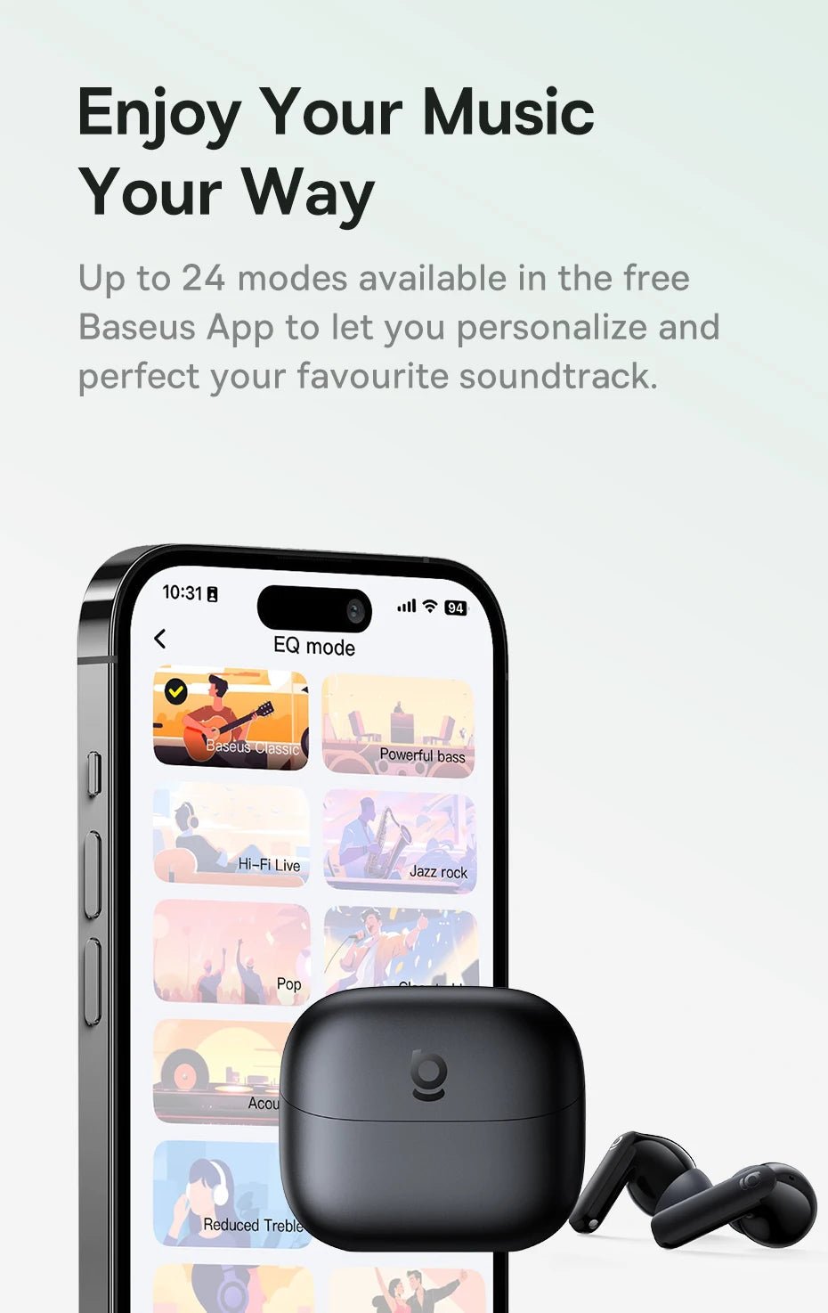 Baseus Bass EP10 NC -43dB Noise Cancelling ANC True Wireless Earbuds Bluetooth 6.0 - Maxwell shop