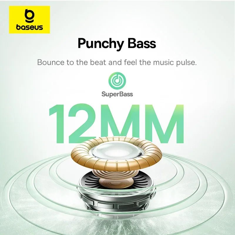 Baseus Bass EP10 NC -43dB Noise Cancelling ANC True Wireless Earbuds Bluetooth 6.0 - Maxwell shop