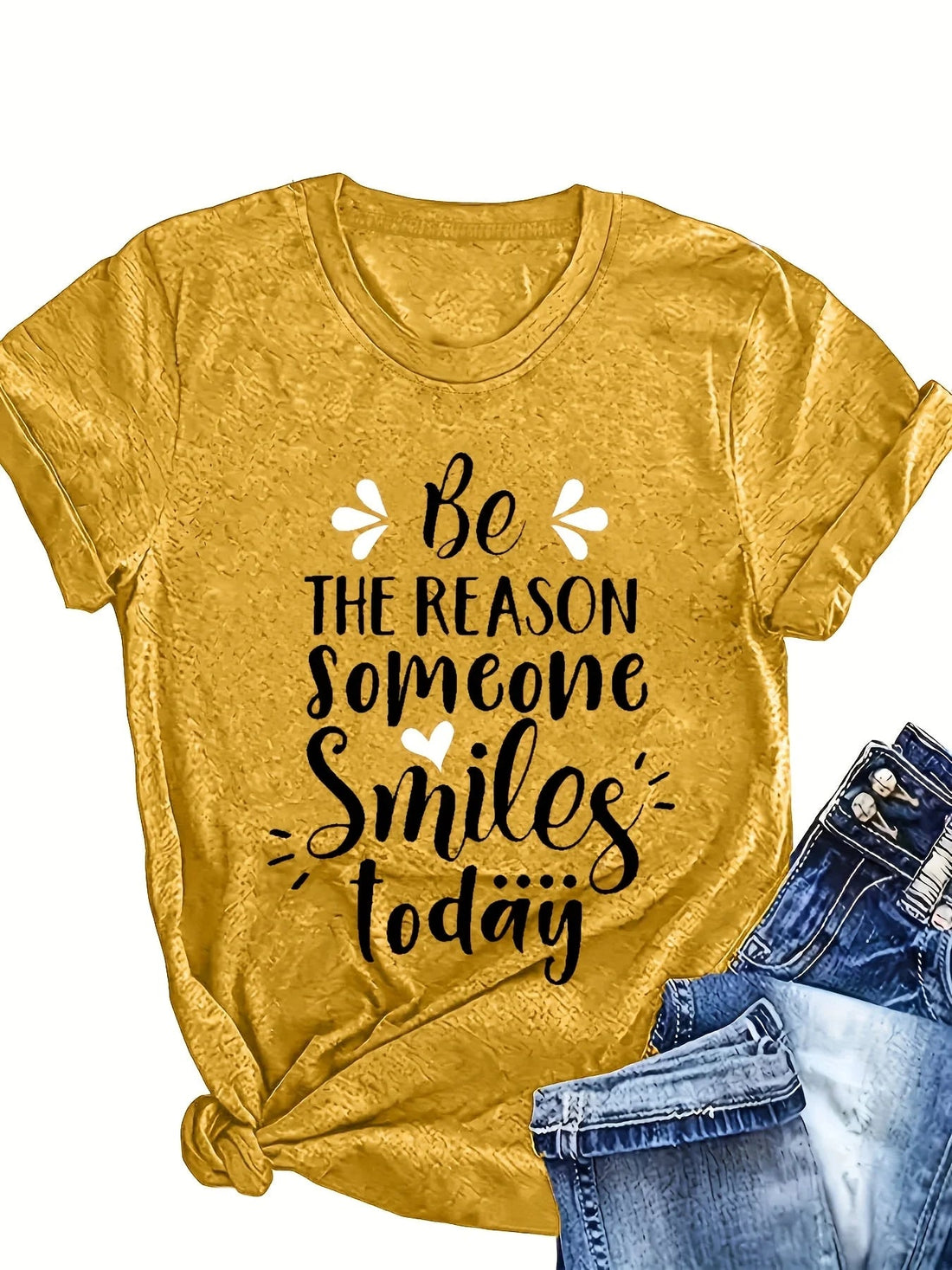 Be The Reason Someone Smiles Today Women's Tee - Positive Graphic - Maxwell shop