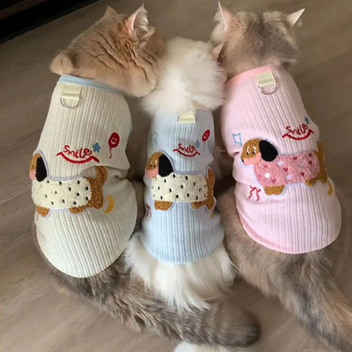 Breathable Small Dog Vest Clothes Soft Winter Warm Cute Cat Clothes - Maxwell shop