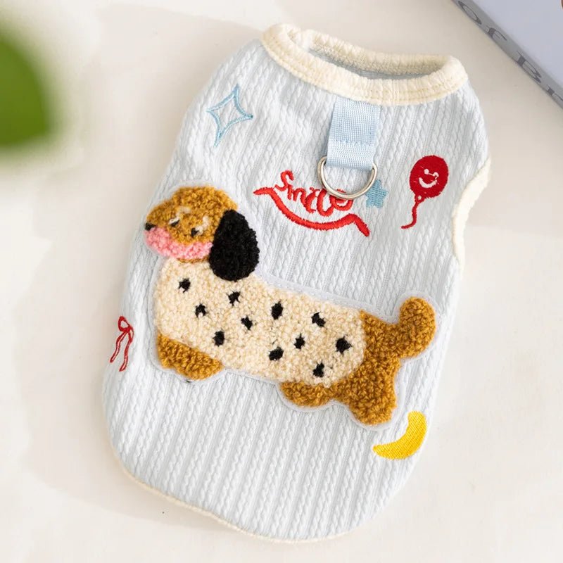 Breathable Small Dog Vest Clothes Soft Winter Warm Cute Cat Clothes - Maxwell shop