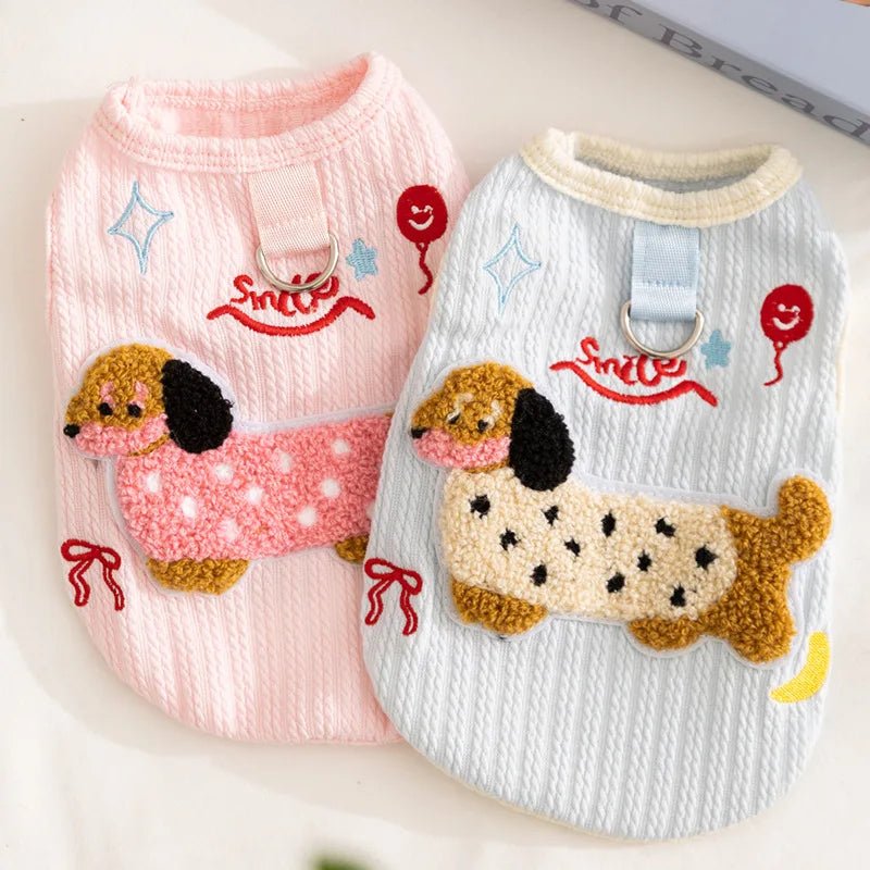 Breathable Small Dog Vest Clothes Soft Winter Warm Cute Cat Clothes - Maxwell shop