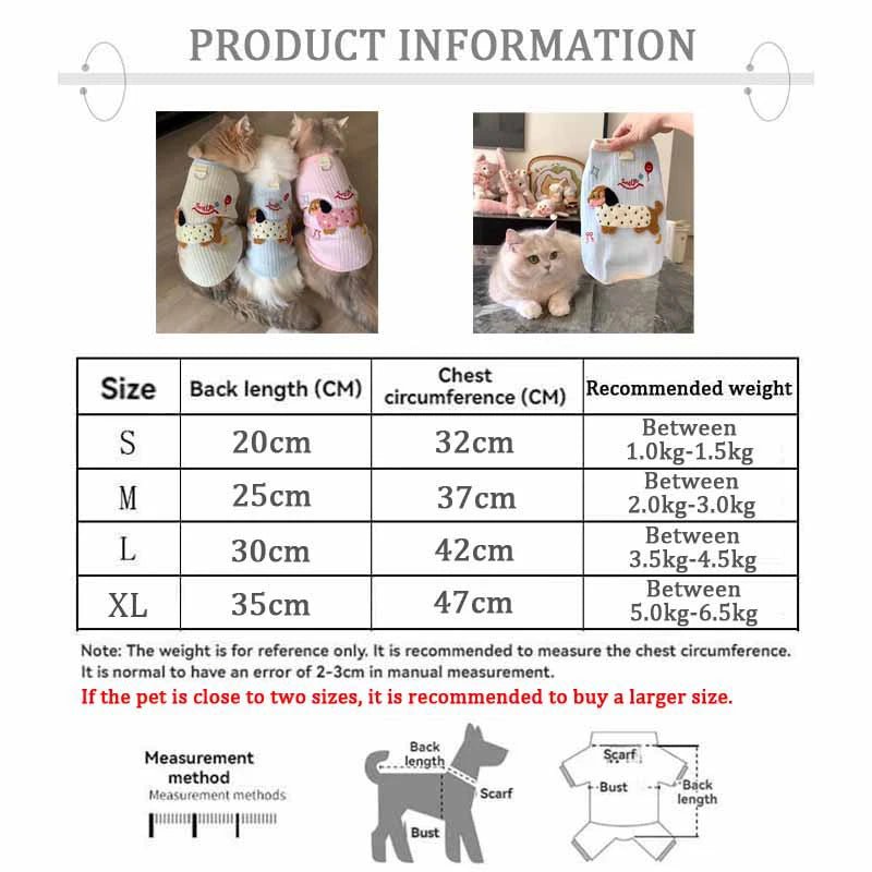 Breathable Small Dog Vest Clothes Soft Winter Warm Cute Cat Clothes - Maxwell shop