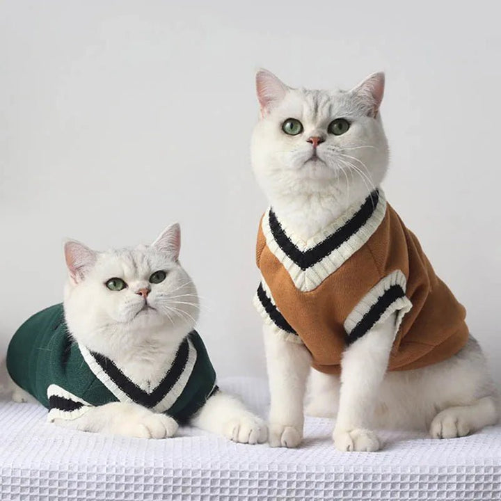 Cat Dog Sweater Pullover Winter Pet Clothes for Small Dogs Cat Vest Puppy Jacket - Maxwell shop