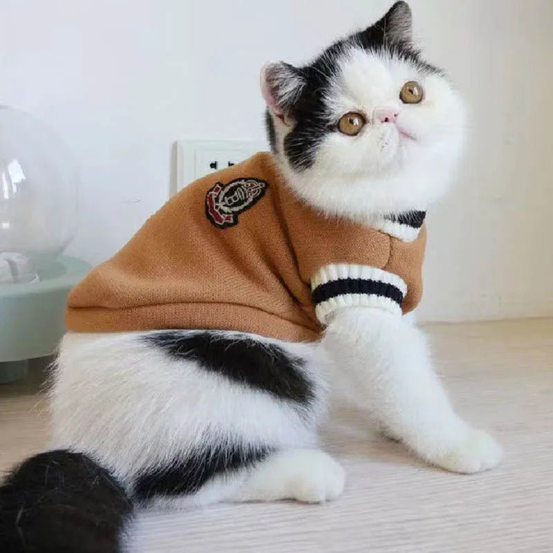Cat Dog Sweater Pullover Winter Pet Clothes for Small Dogs Cat Vest Puppy Jacket - Maxwell shop
