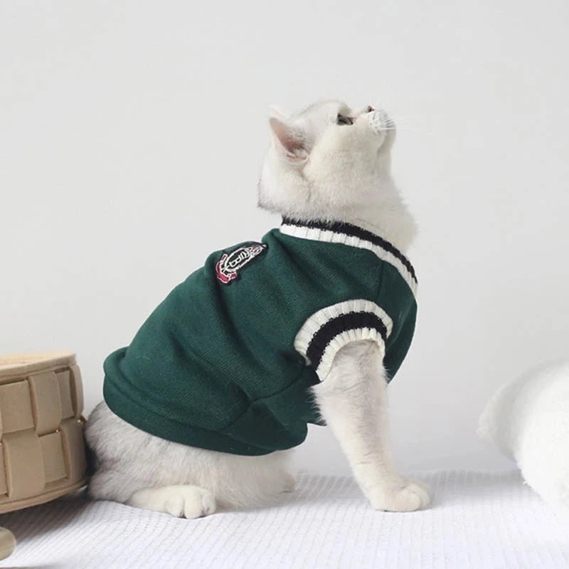 Cat Dog Sweater Pullover Winter Pet Clothes for Small Dogs Cat Vest Puppy Jacket - Maxwell shop