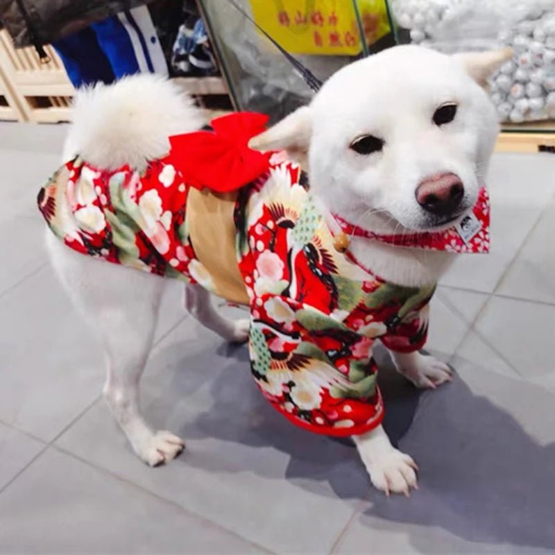 Clothes for Cat Dog Japanese Style Pet Clothing Kimono for Small Medium Dogs - Maxwell shop