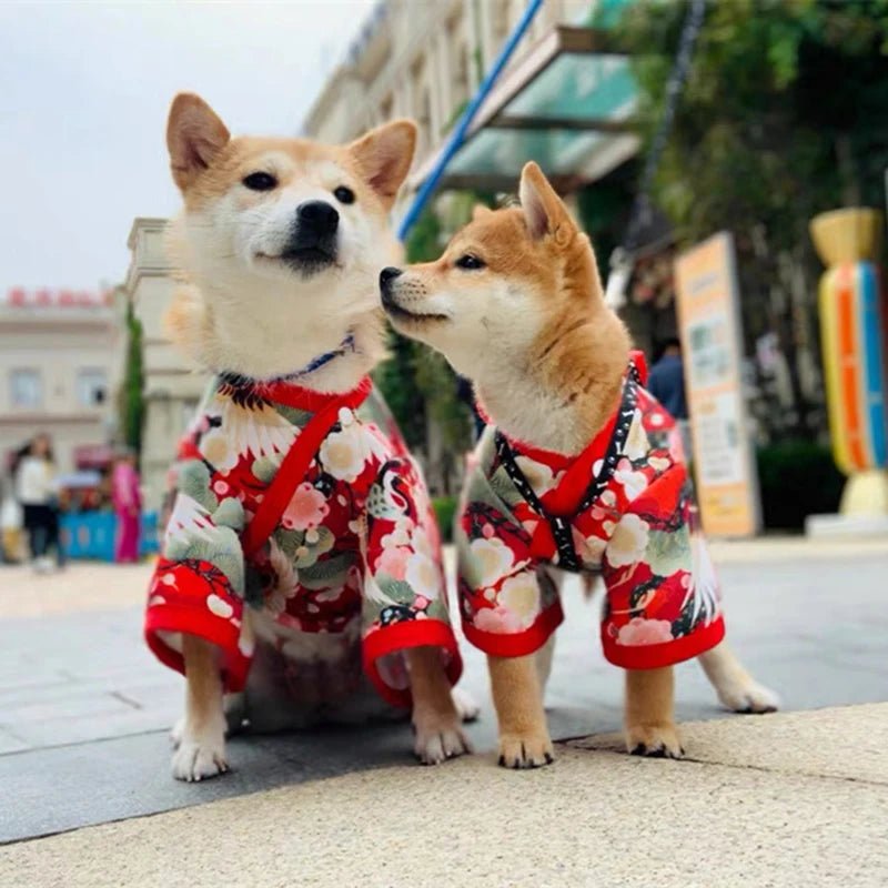 Clothes for Cat Dog Japanese Style Pet Clothing Kimono for Small Medium Dogs - Maxwell shop