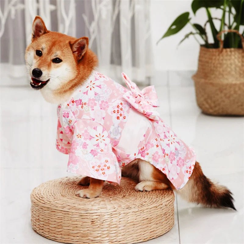Clothes for Cat Dog Japanese Style Pet Clothing Kimono for Small Medium Dogs - Maxwell shop