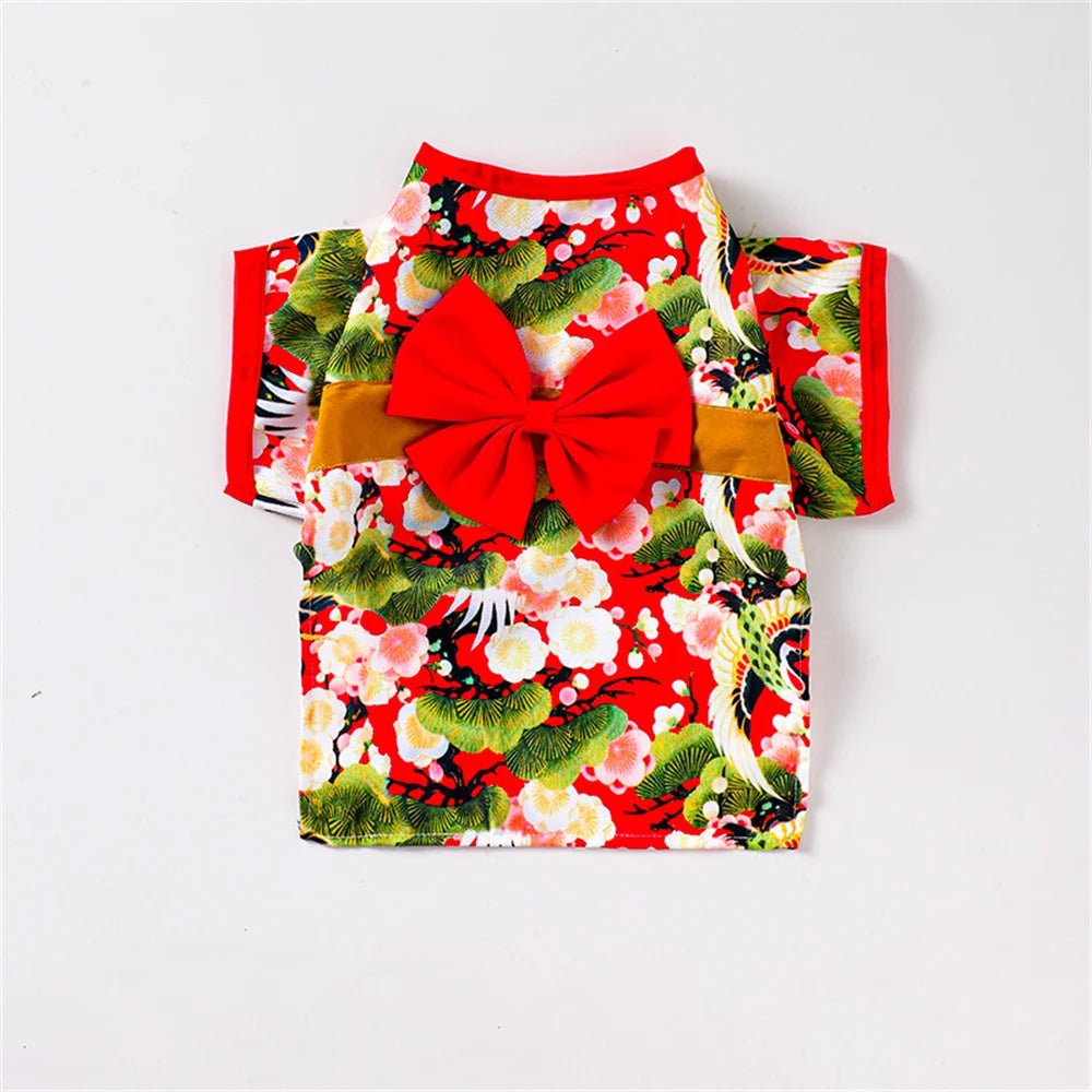 Clothes for Cat Dog Japanese Style Pet Clothing Kimono for Small Medium Dogs - Maxwell shop