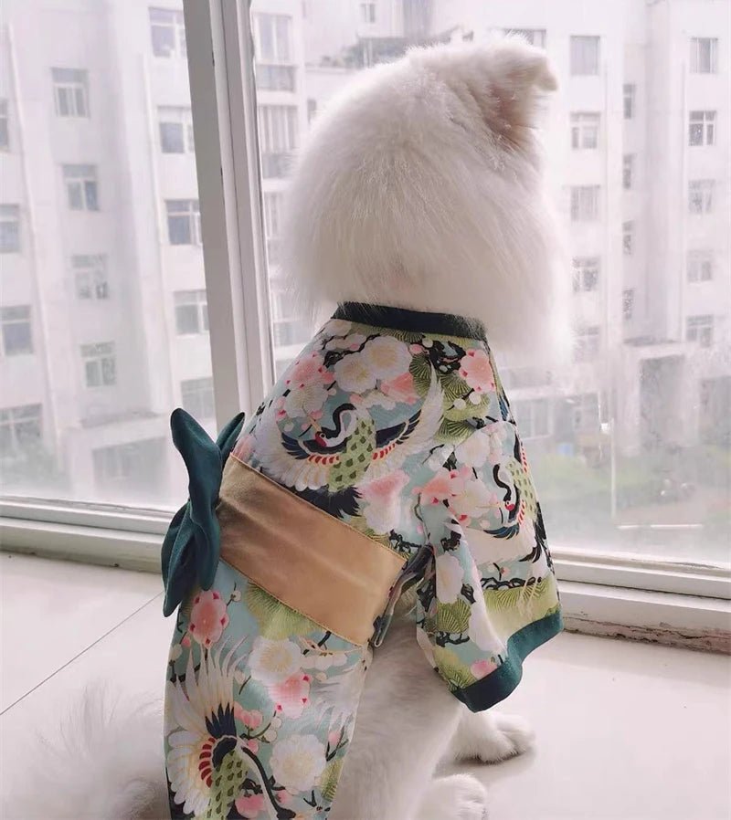 Clothes for Cat Dog Japanese Style Pet Clothing Kimono for Small Medium Dogs - Maxwell shop