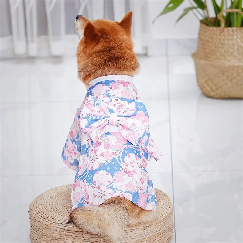 Clothes for Cat Dog Japanese Style Pet Clothing Kimono for Small Medium Dogs - Maxwell shop