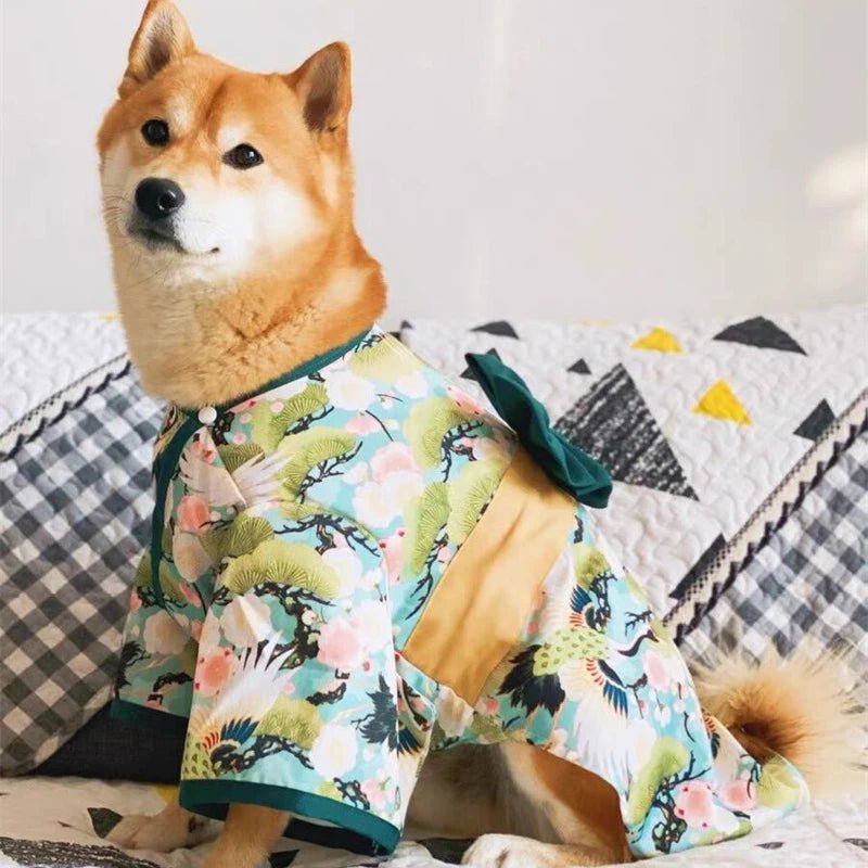 Clothes for Cat Dog Japanese Style Pet Clothing Kimono for Small Medium Dogs - Maxwell shop