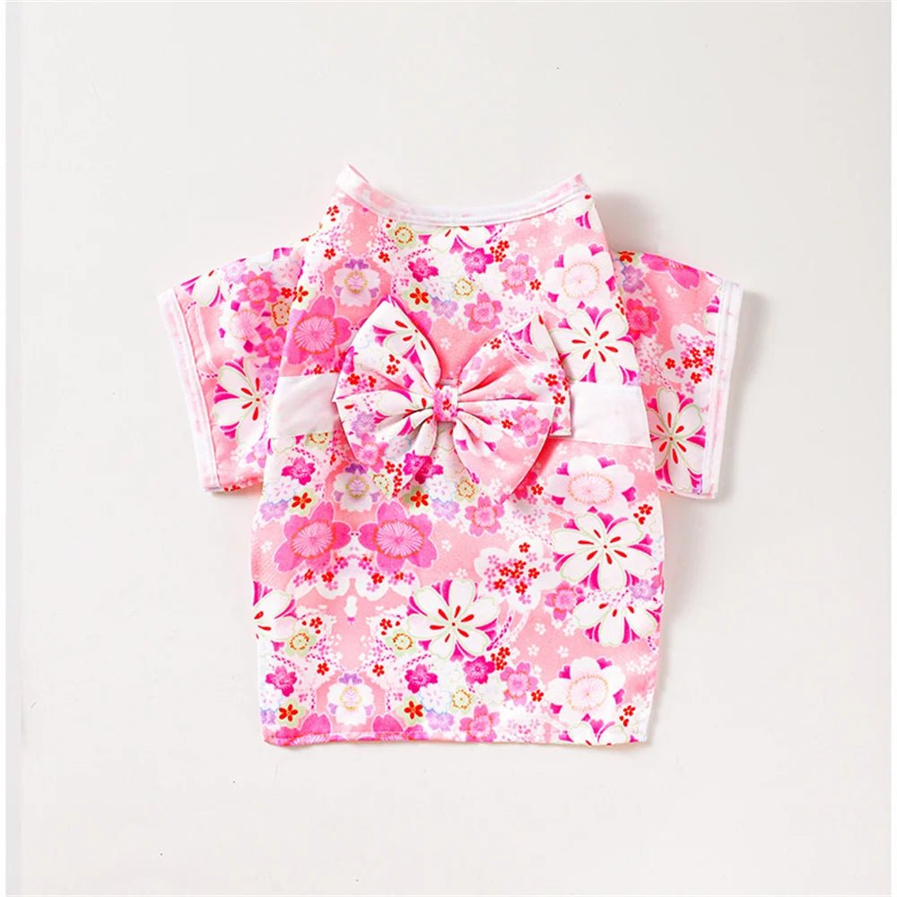 Clothes for Cat Dog Japanese Style Pet Clothing Kimono for Small Medium Dogs - Maxwell shop
