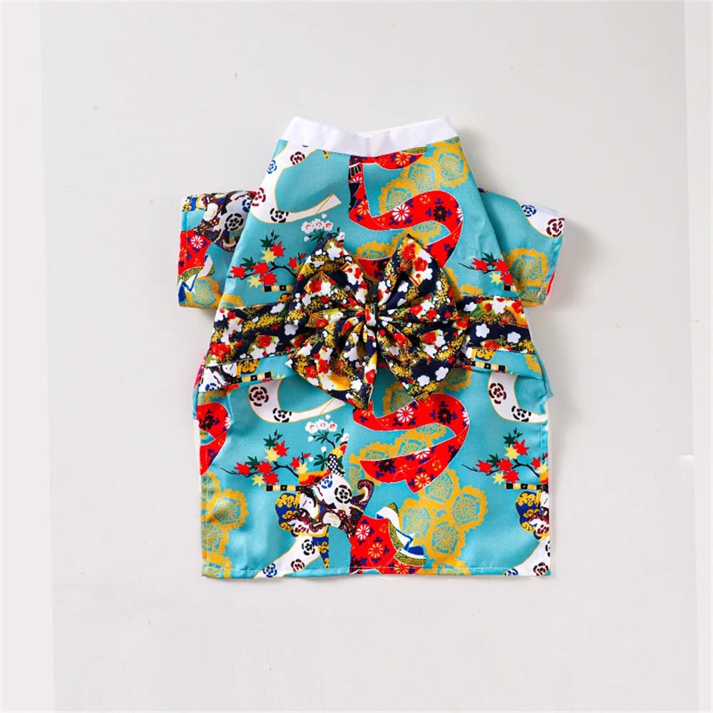 Clothes for Cat Dog Japanese Style Pet Clothing Kimono for Small Medium Dogs - Maxwell shop