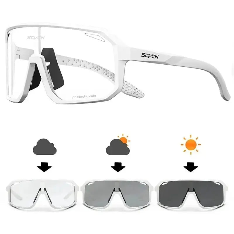 Cycling Glasses Photochromic Sunglasses Men Women Mountain Bike Road Eyewear New Bicycle Riding Out - Maxwell shop