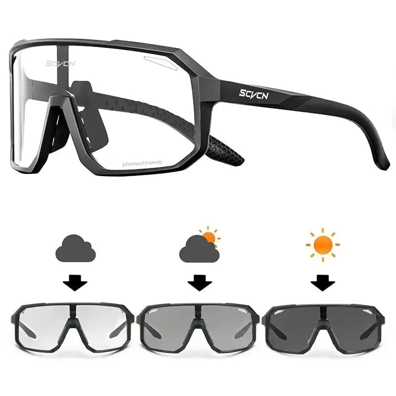 Cycling Glasses Photochromic Sunglasses Men Women Mountain Bike Road Eyewear New Bicycle Riding Out - Maxwell shop