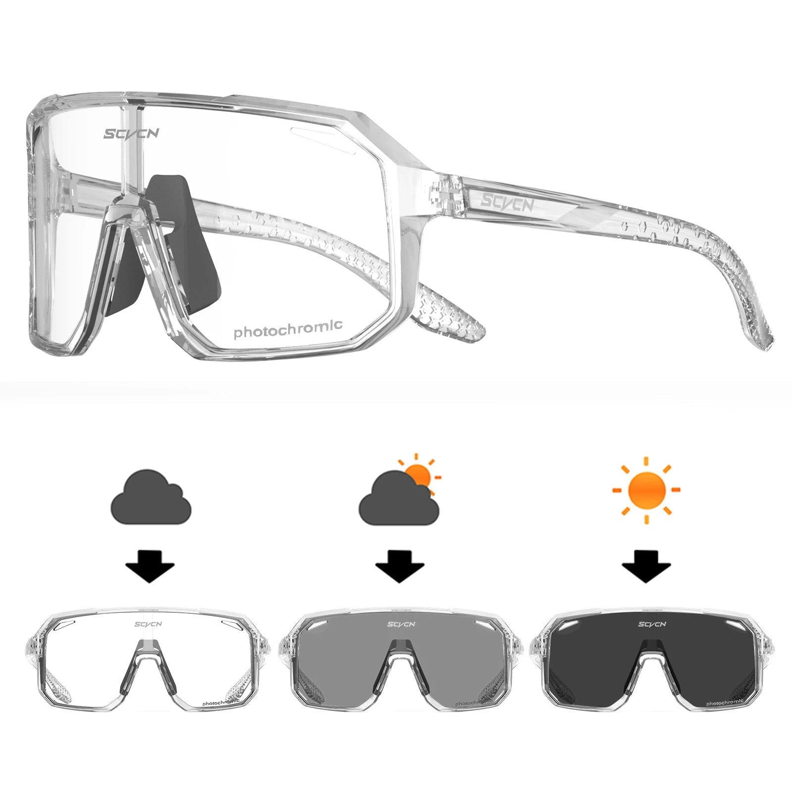 Cycling Glasses Photochromic Sunglasses Men Women Mountain Bike Road Eyewear New Bicycle Riding Out - Maxwell shop