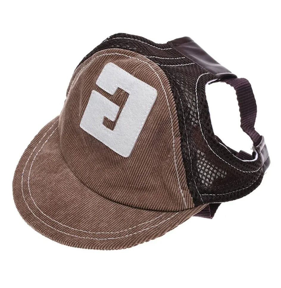 Dog Hat Dog Sunscreen Hat Baseball Cap Outdoor Sports Hat with Ear Holes - Maxwell shop