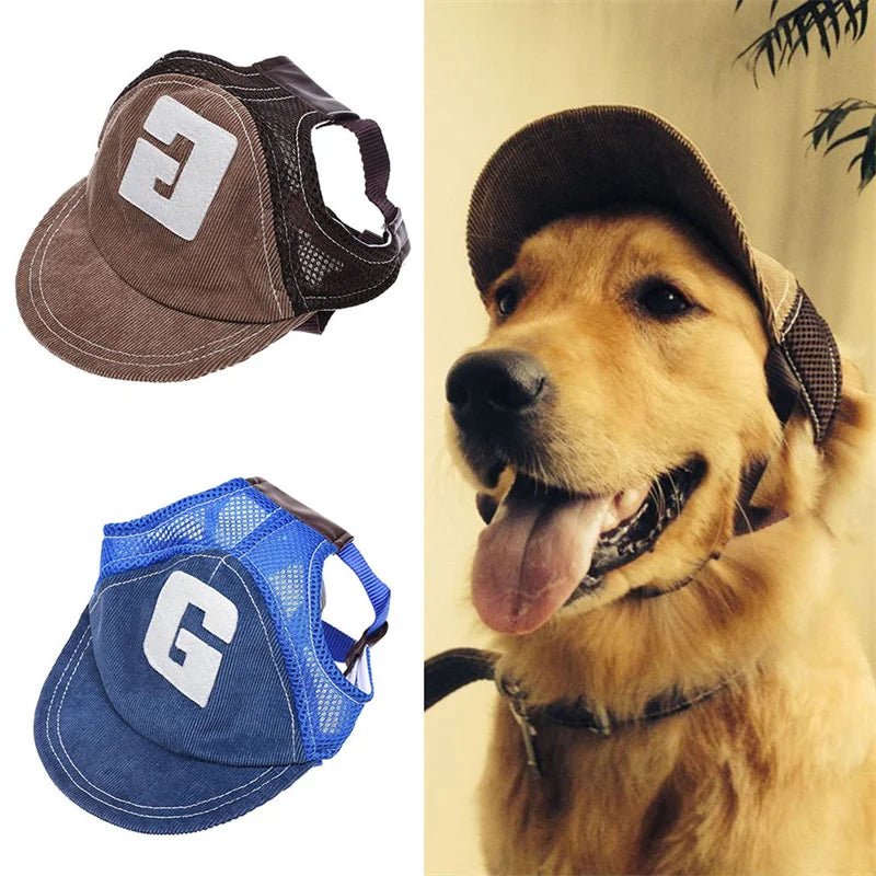 Dog Hat Dog Sunscreen Hat Baseball Cap Outdoor Sports Hat with Ear Holes - Maxwell shop