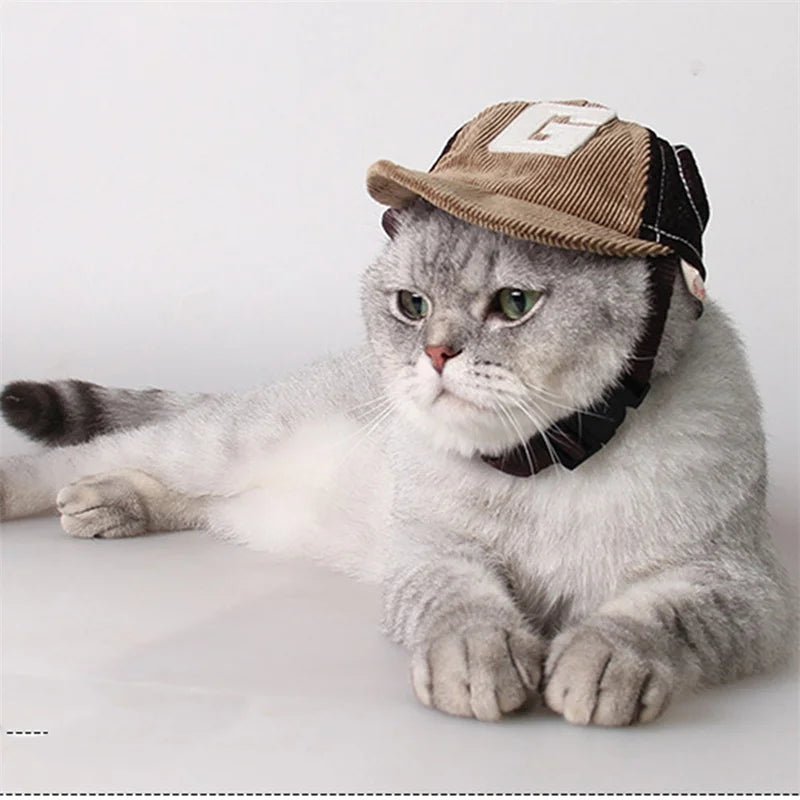 Dog Hat Dog Sunscreen Hat Baseball Cap Outdoor Sports Hat with Ear Holes - Maxwell shop
