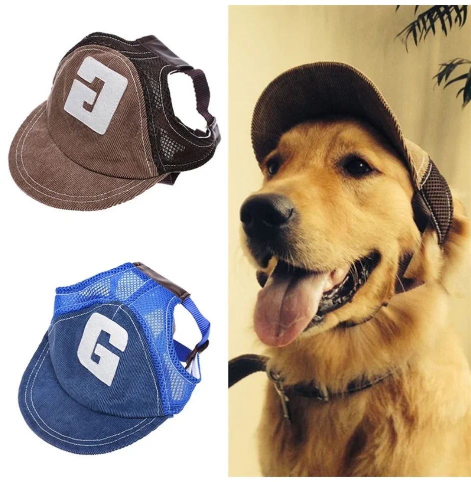 Dog Hat Dog Sunscreen Hat Baseball Cap Outdoor Sports Hat with Ear Holes - Maxwell shop