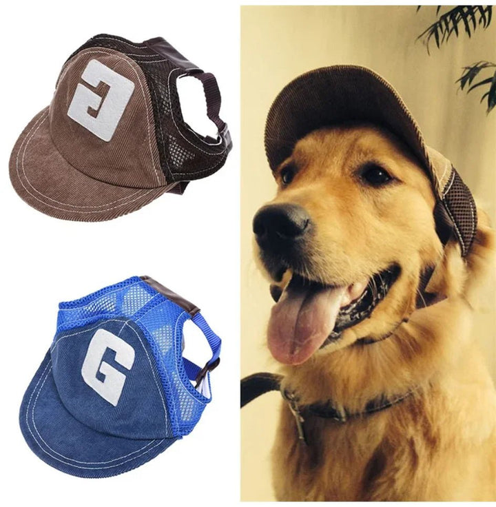 Dog Hat Dog Sunscreen Hat Baseball Cap Outdoor Sports Hat with Ear Holes - Maxwell shop