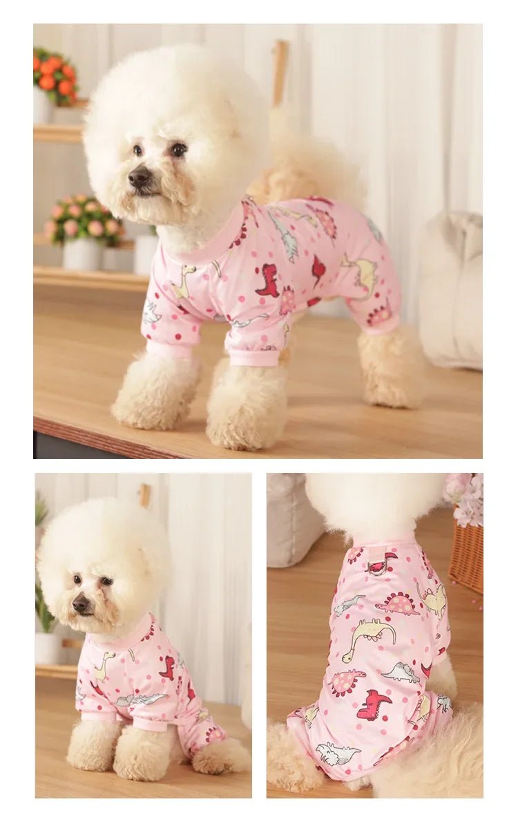 Dog Pajamas for Small Dogs Girl Boy Puppy Pjs Summer Pet Onesies - Maxwell shop