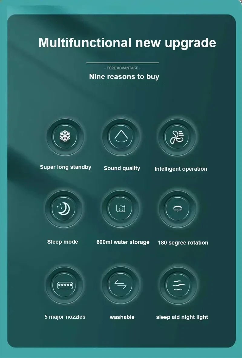 Fan AIr Conditioner Household Mini Air Cooler LED Night Light Portable - Maxwell shop