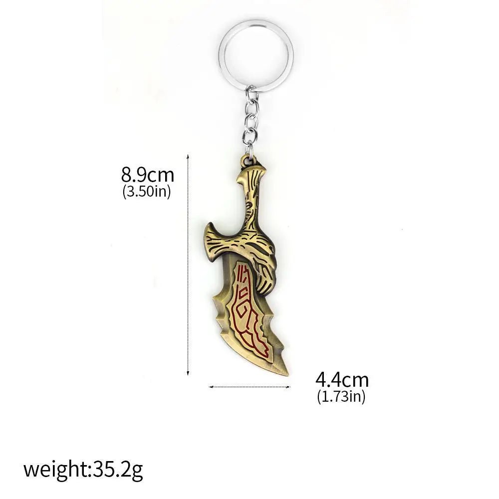 Game God Of War Series Kratos Sword Weapon Keychain Pendant Keyring Jewelry - Maxwell shop