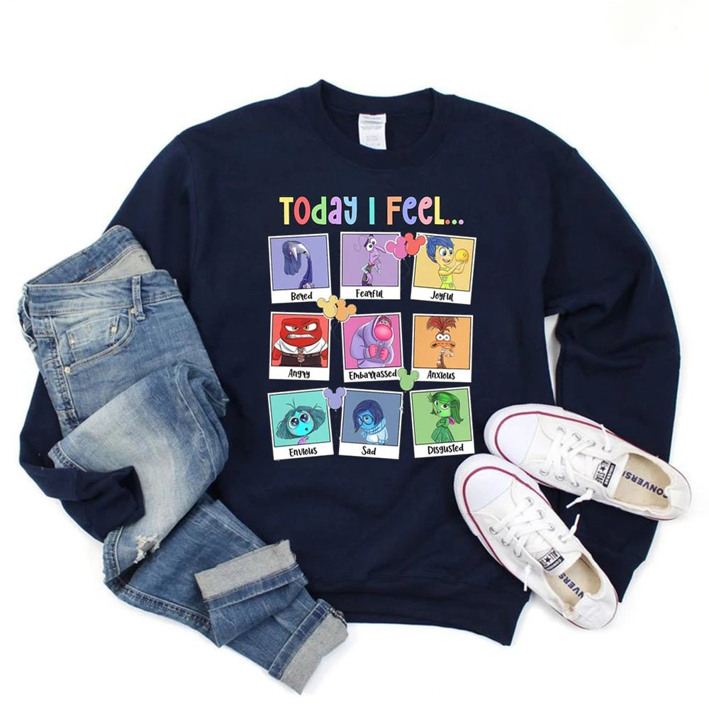 Inside Out 2 Today I Feel All The Feels Sweatshirt Mental Health Hoodie - Maxwell shop