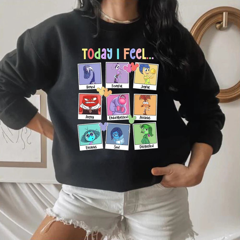 Inside Out 2 Today I Feel All The Feels Sweatshirt Mental Health Hoodie - Maxwell shop