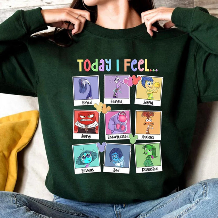 Inside Out 2 Today I Feel All The Feels Sweatshirt Mental Health Hoodie - Maxwell shop
