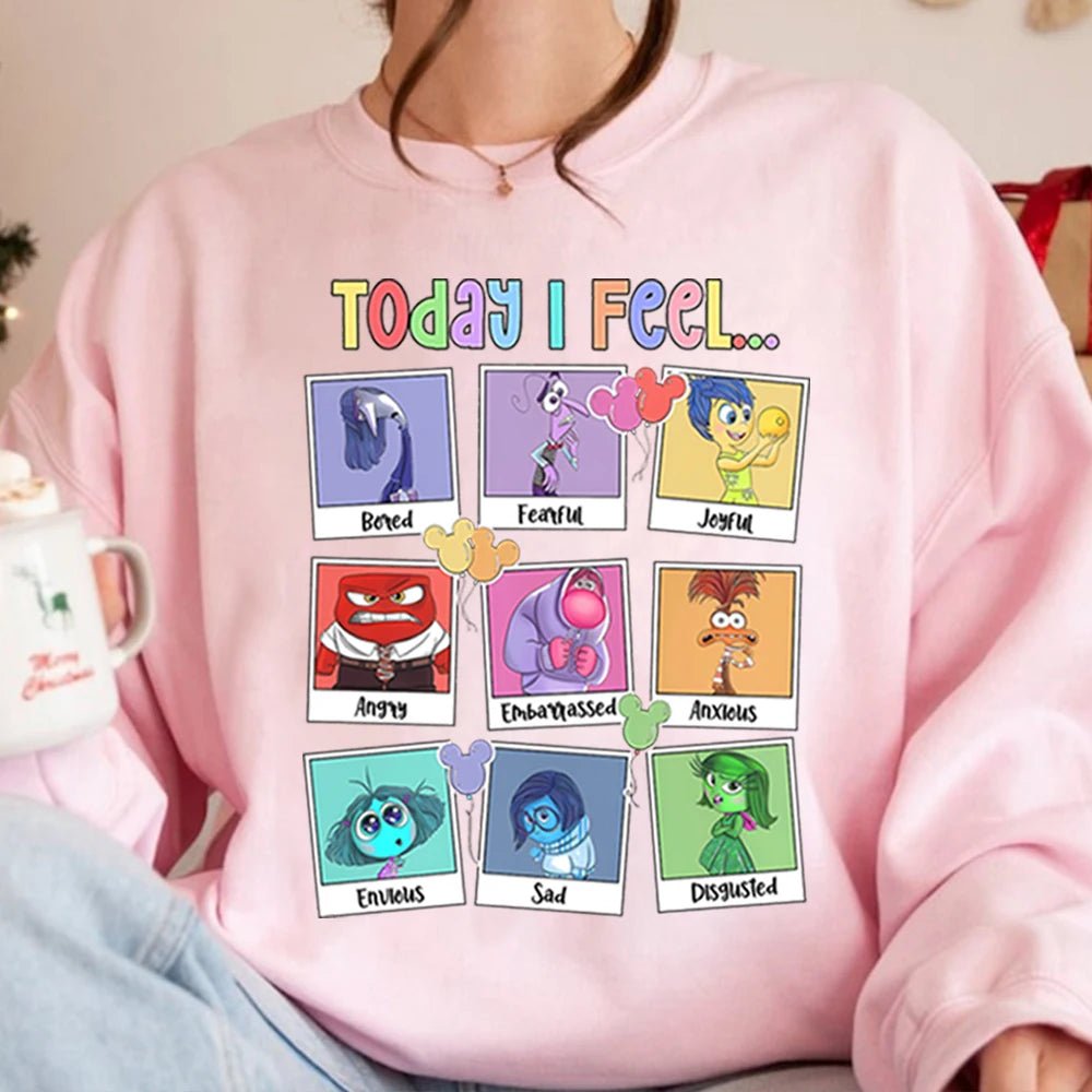 Inside Out 2 Today I Feel All The Feels Sweatshirt Mental Health Hoodie - Maxwell shop