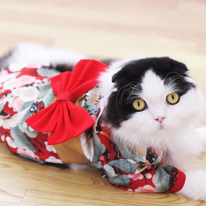 Japanese Style Thin Cat Dog Coat Kimono Summer Pet Clothes for Cats Dogs - Maxwell shop