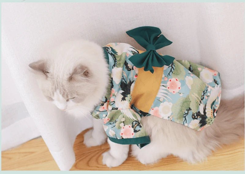 Japanese Style Thin Cat Dog Coat Kimono Summer Pet Clothes for Cats Dogs - Maxwell shop